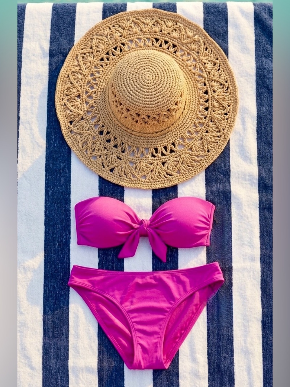 NWT Kate spade ♠️ NY Bandeau Bikini 2 pc Swimsuit Large VIVID SNAPDRAGON